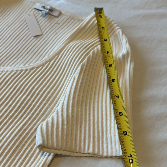 NWT Madewell ‘Ottoman Crop Sweater Tee’ in Ivory Size S - Picture 13 of 15